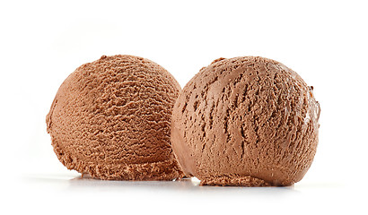 Image showing chocolate ice cream on white background