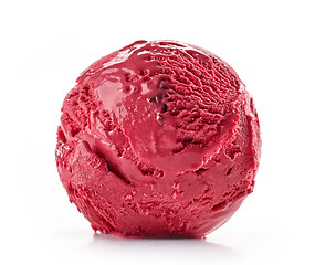 Image showing cherry ice cream on white background