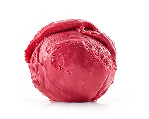 Image showing cherry ice cream on white background