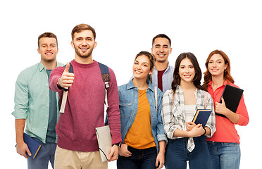 Image showing group of smiling students showing thumbs up