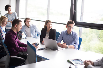 Image showing Business Team At A Meeting at modern office building