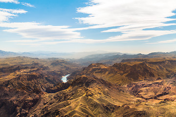 Image showing view of grand canyon cliffs and colorado river