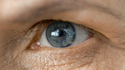 Image showing close up of senior woman eye