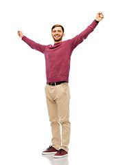 Image showing happy young man celebrating success