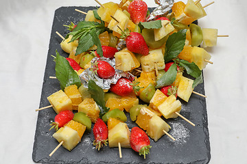 Image showing Fruits Skewer