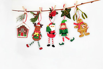 Image showing Hanging Christmas Decorations