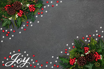 Image showing Chrismas Joy Background Border