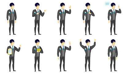 Image showing Vector set of illustrations with groom character.