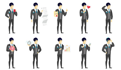 Image showing Vector set of illustrations with groom character.