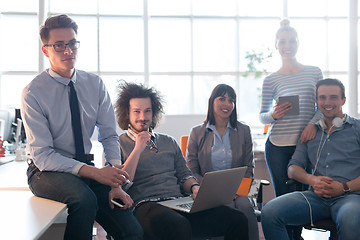 Image showing Portrait of a business team At A Meeting