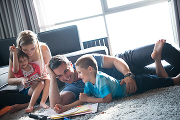 Image showing young couple spending time with kids