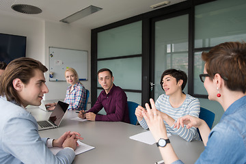 Image showing Business Team At A Meeting at modern office building