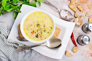 Image showing cheese soup