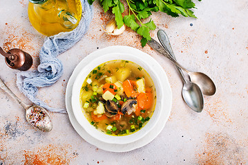 Image showing soup with mushhrooms