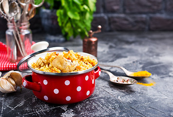 Image showing fried chicken with rice