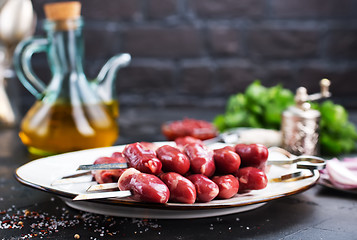 Image showing raw chicken hearts