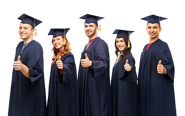 Image showing graduate students showing thumbs up