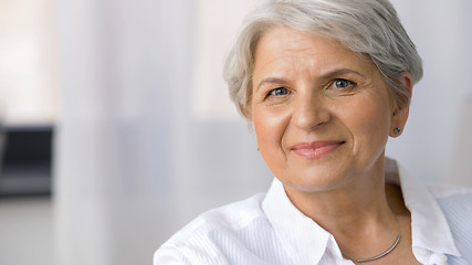 Image showing portrait of smiling senior woman