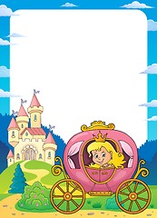 Image showing Princess in carriage theme frame 1