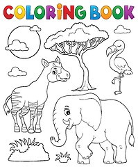 Image showing Coloring book African nature topic 6