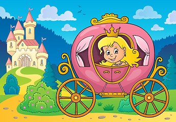 Image showing Princess in carriage theme image 2