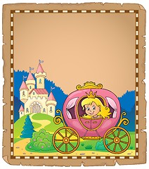 Image showing Princess in carriage theme parchment 2