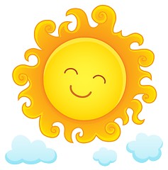 Image showing Happy sleeping sun theme image 3