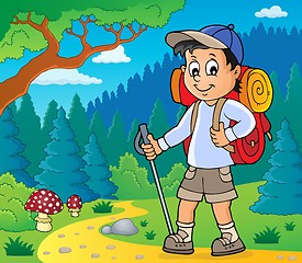 Image showing Image with hiker boy topic 2