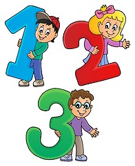 Image showing Children with numbers theme 1