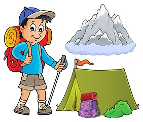 Image showing Image with hiker boy topic 1