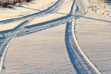 Image showing Road in the snow