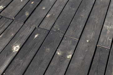 Image showing black wooden surface