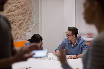 Image showing Business Team At A Meeting at modern office building