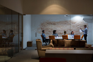 Image showing Business Team At A Meeting at modern office building