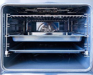 Image showing Modern oven with tray inside