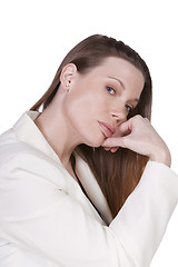 Image showing close up of a beatuiful woman - isolated background