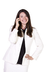 Image showing Beautiful Woman Talking on the Cell Phone