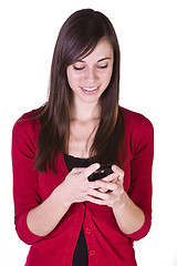 Image showing Beautiful Girl Texting