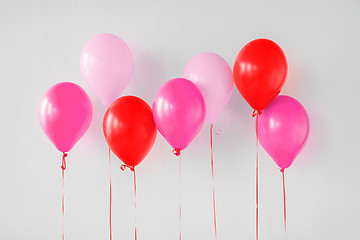 Image showing pink and red air balloons for birthday party