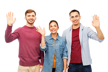 Image showing group of smiling friends