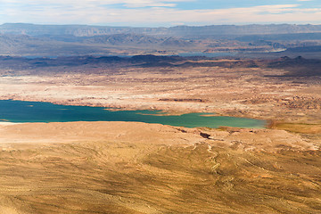 Image showing aerial view of grand canyon and lake mead