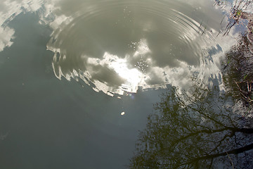 Image showing Circles on the water