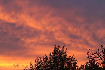 Image showing  Sky with beautiful sunset