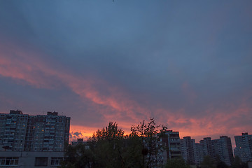 Image showing  Sky with beautiful sunset