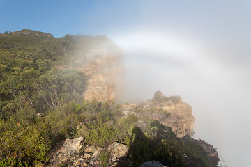 Image showing Fogbow in Blue Mountains Australia