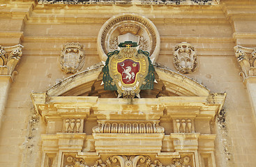 Image showing Details of the Saint Paul cathedral in Mdina
