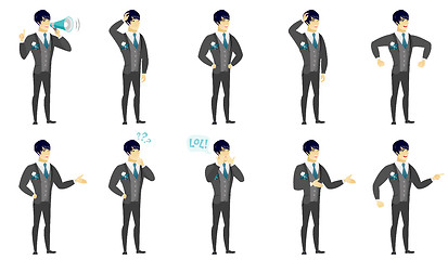 Image showing Vector set of illustrations with groom character.