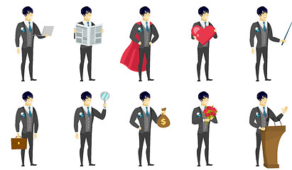 Image showing Vector set of illustrations with groom character.