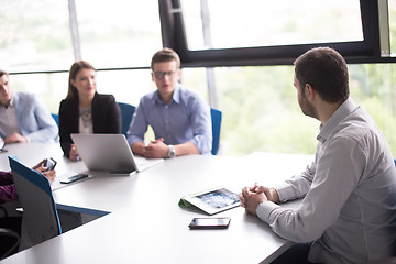 Image showing Business Team At A Meeting at modern office building