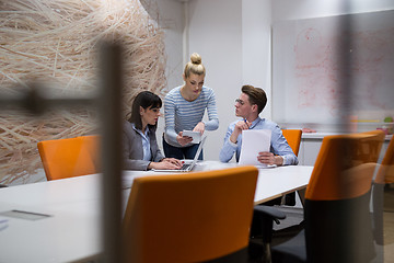 Image showing Business Team At A Meeting at modern office building